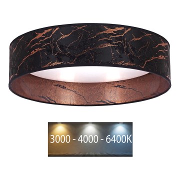 Brilagi - Iluminação de teto LED VELVET LED/12W/230V d. 30 cm 3000K/4000K/6400K preto/cobre