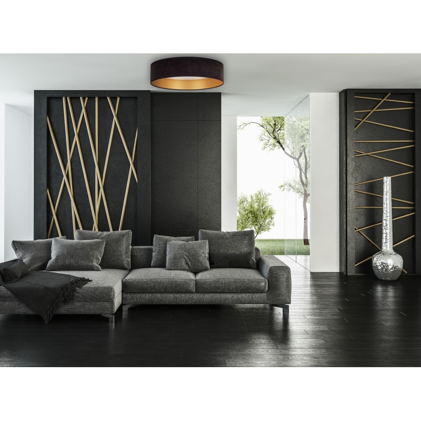 Brilagi - Iluminação de teto LED VELVET LED/24W/230V d. 40 cm 3000/4000/6400K preta/dourada