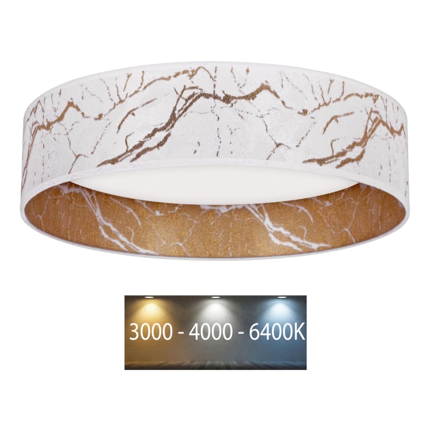 Brilagi - Iluminação de teto LED VELVET LED/24W/230V d. 40 cm 3000/4000/6400K branca/dourada