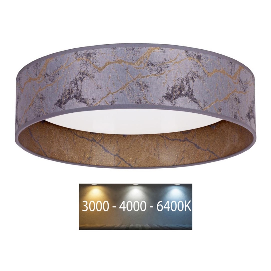 Brilagi - Iluminação de teto LED VELVET LED/24W/230V d. 40 cm 3000/4000/6400K cinzenta/dourada