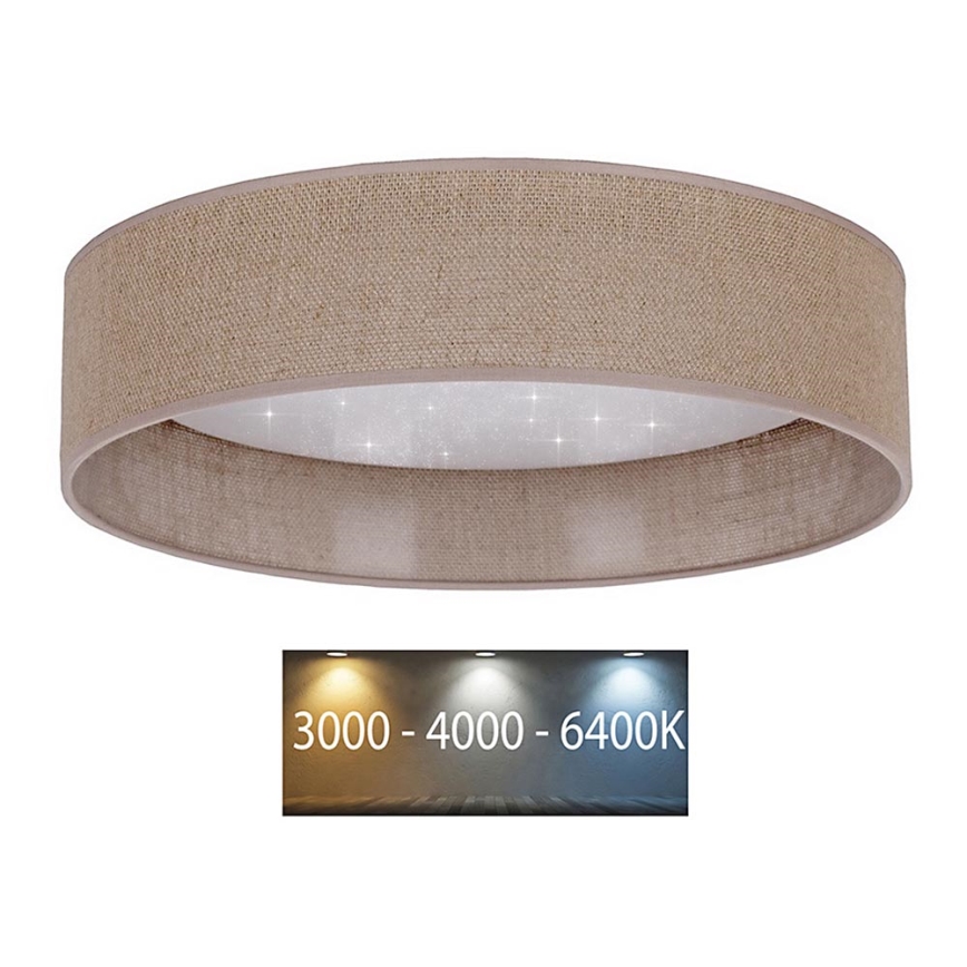 Brilagi - Iluminação de teto LED VELVET STAR LED/24W/230V d. 40 cm 3000K/4000K/6400K castanho