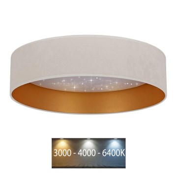 Brilagi - Iluminação de teto LED VELVET STAR LED/24W/230V d. 40 cm 3000K/4000K/6400K creme/dourado