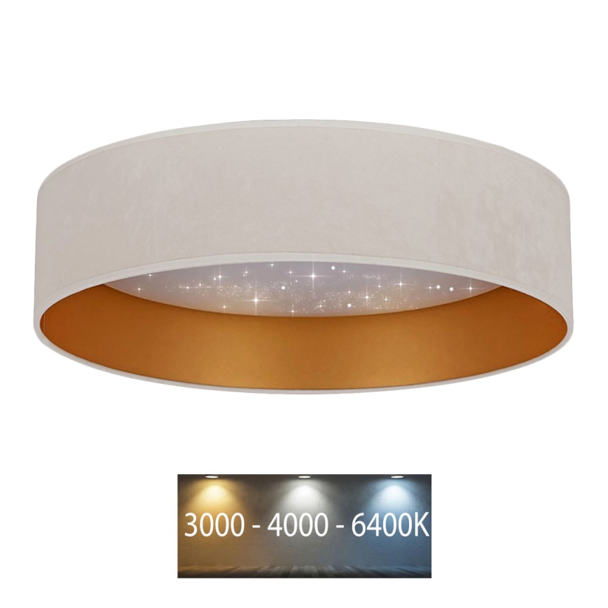 Brilagi - Iluminação de teto LED VELVET STAR LED/24W/230V d. 40 cm 3000K/4000K/6400K creme/dourado