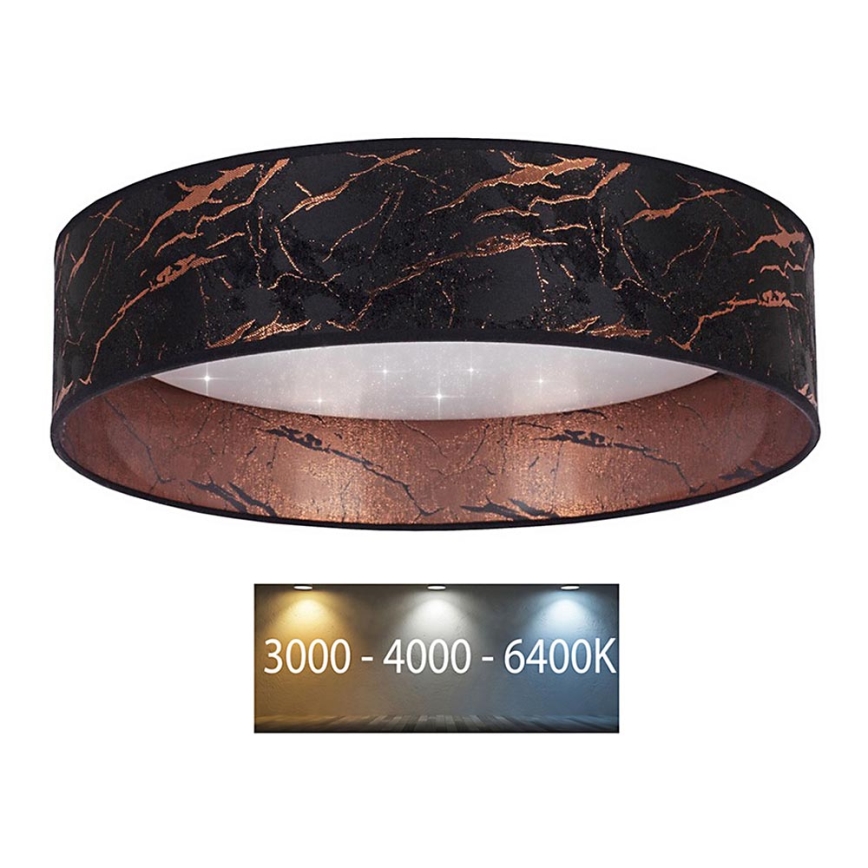 Brilagi - Iluminação de teto LED VELVET STAR LED/24W/230V d. 40 cm 3000K/4000K/6400K preto/cobre