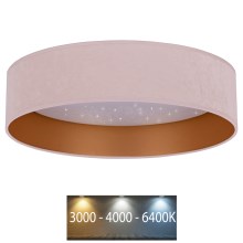 Brilagi - Iluminação de teto LED VELVET STAR LED/24W/230V d. 40 cm 3000K/4000K/6400K rosa/dourado