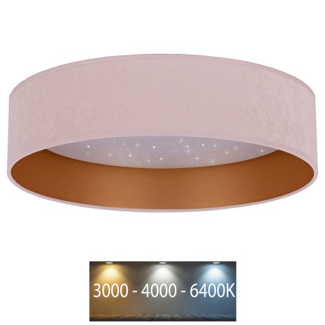 Brilagi - Iluminação de teto LED VELVET STAR LED/36W/230V d. 55 cm 3000K/4000K/6400K rosa/dourado