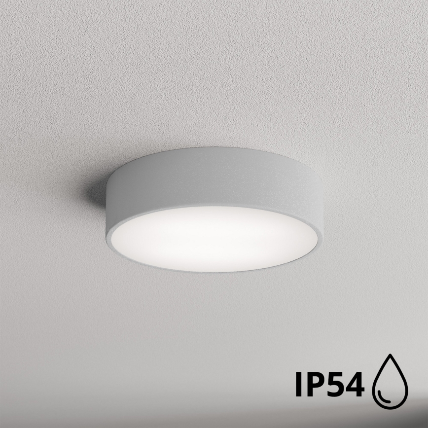 Brilagi - Iluminação de teto para casa de banho CLARE 2xE27/24W/230V diâmetro 30 cm IP54 cinzento