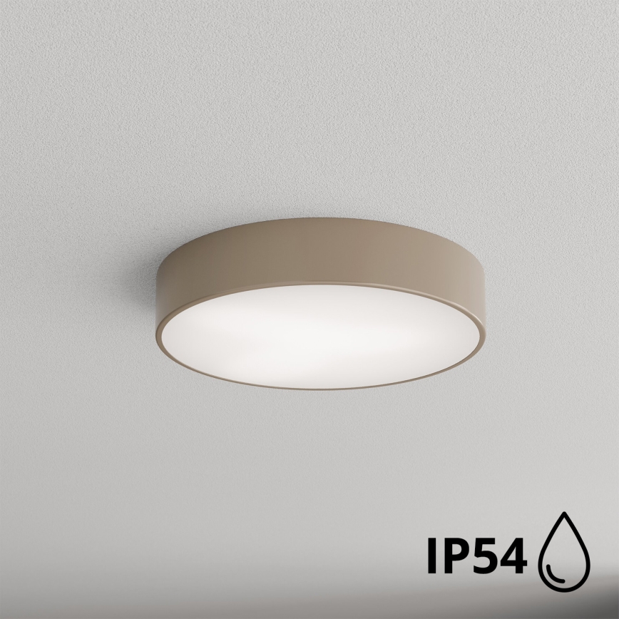 Brilagi - Iluminação de teto para casa de banho CLARE 3xE27/24W/230V diâmetro 40 cm IP54 bege