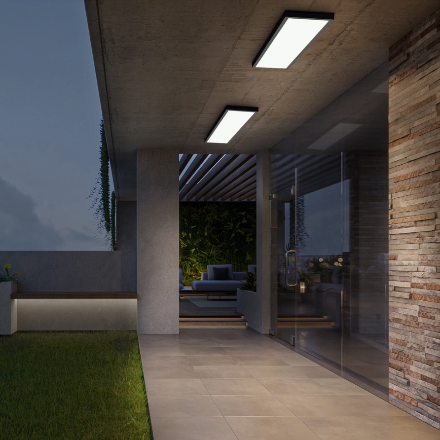 Brilagi - Iluminação de teto para casa de banho LED FRAME LED/50W/230V 120x30 cm IP44 preto