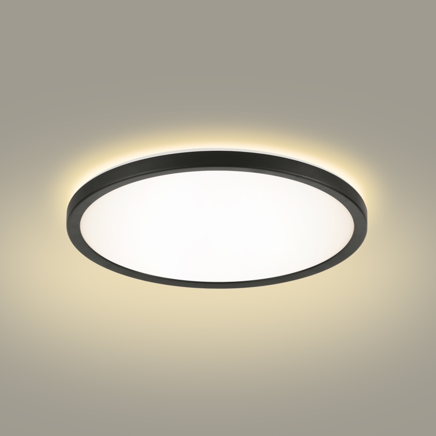 Brilagi - Iluminação de teto para casa de banho LED ULTRA SLIM LED/12W/230V diâmetro 22,5 cm preto IP54