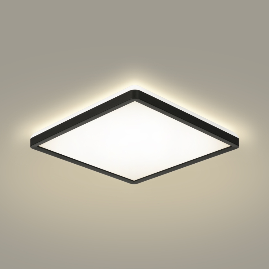 Brilagi - Iluminação de teto para casa de banho LED ULTRA SLIM LED/18W/230V 30x30 cm preto IP54