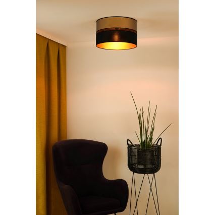Brilagi - Iluminação de teto ROYAL 1xE27/15W/230V diâmetro 40 cm preto/dourado