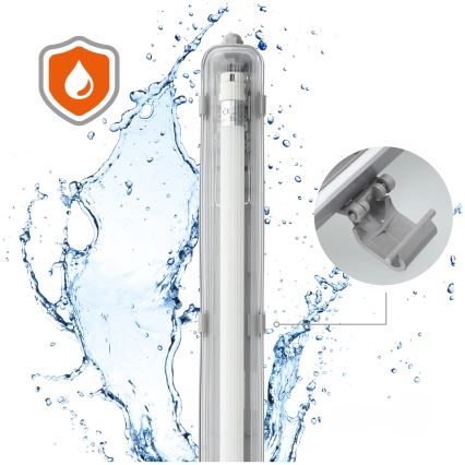 Brilagi - Iluminação industrial fluorescente LED OPTIMA T8 1xG13/18W/230V 4000K IP65 128 cm