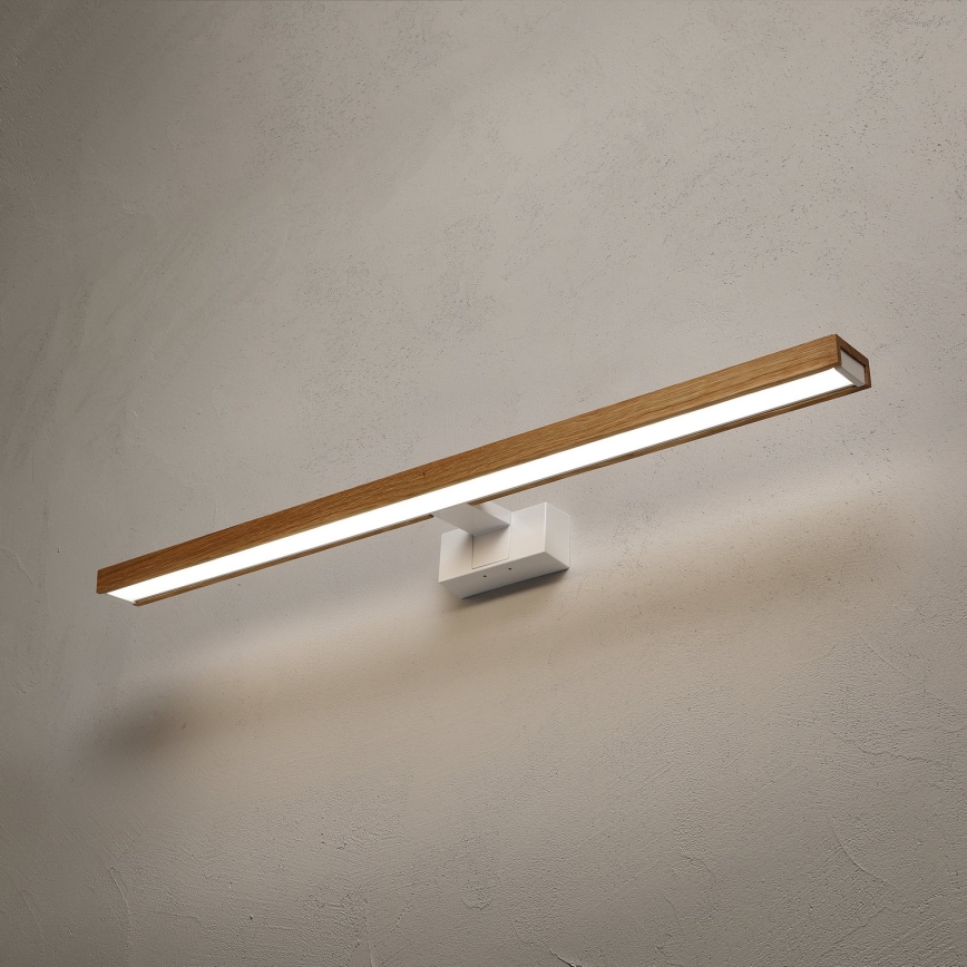 Brilagi - Iluminação LED para espelho de casa de banho 3 em 1 WOODY MIRROR LED/15W/230V 80 cm IP44 branco/carvalho