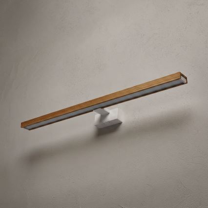 Brilagi - Iluminação LED para espelho de casa de banho 3 em 1 WOODY MIRROR LED/15W/230V 80 cm IP44 branco/carvalho