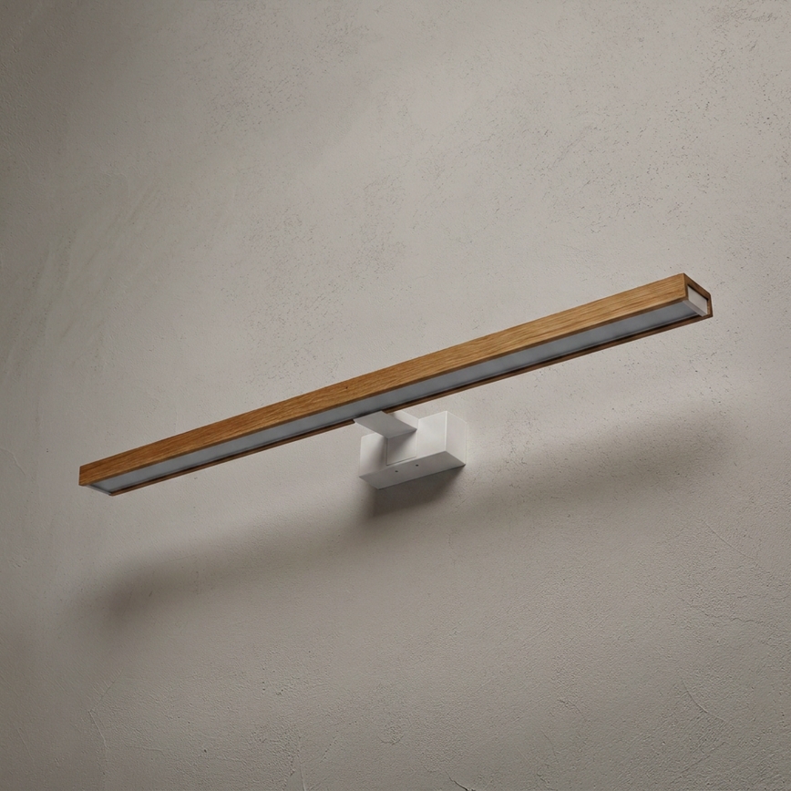 Brilagi - Iluminação LED para espelho de casa de banho 3 em 1 WOODY MIRROR LED/15W/230V 80 cm IP44 branco/carvalho