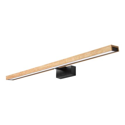Brilagi - Iluminação LED para espelho de casa de banho 3 em 1 WOODY MIRROR LED/15W/230V 80 cm IP44 preto/carvalho