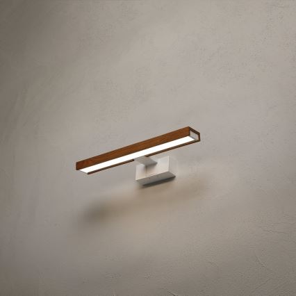 Brilagi - Iluminação LED para espelho de casa de banho 3 em 1 WOODY MIRROR LED/8W/230V 40 cm IP44 branco/carvalho cerejeira