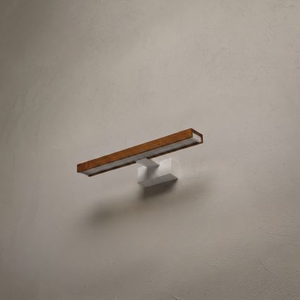 Brilagi - Iluminação LED para espelho de casa de banho 3 em 1 WOODY MIRROR LED/8W/230V 40 cm IP44 branco/carvalho cerejeira