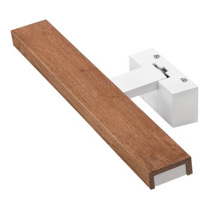 Brilagi - Iluminação LED para espelho de casa de banho 3 em 1 WOODY MIRROR LED/8W/230V 40 cm IP44 branco/carvalho cerejeira