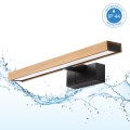 Brilagi - Iluminação LED 3 em 1 para espelho de casa de banho WOODY MIRROR LED/8W/230V IP44 preto/carvalho