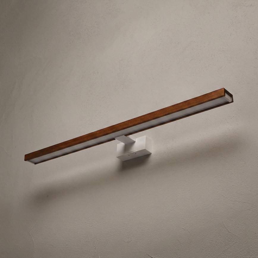 Brilagi - Iluminação LED para espelho de casa de banho 3 em 1 WOODY MIRROR LED/15W/230V 80 cm IP44 branco/carvalho/cerejeira