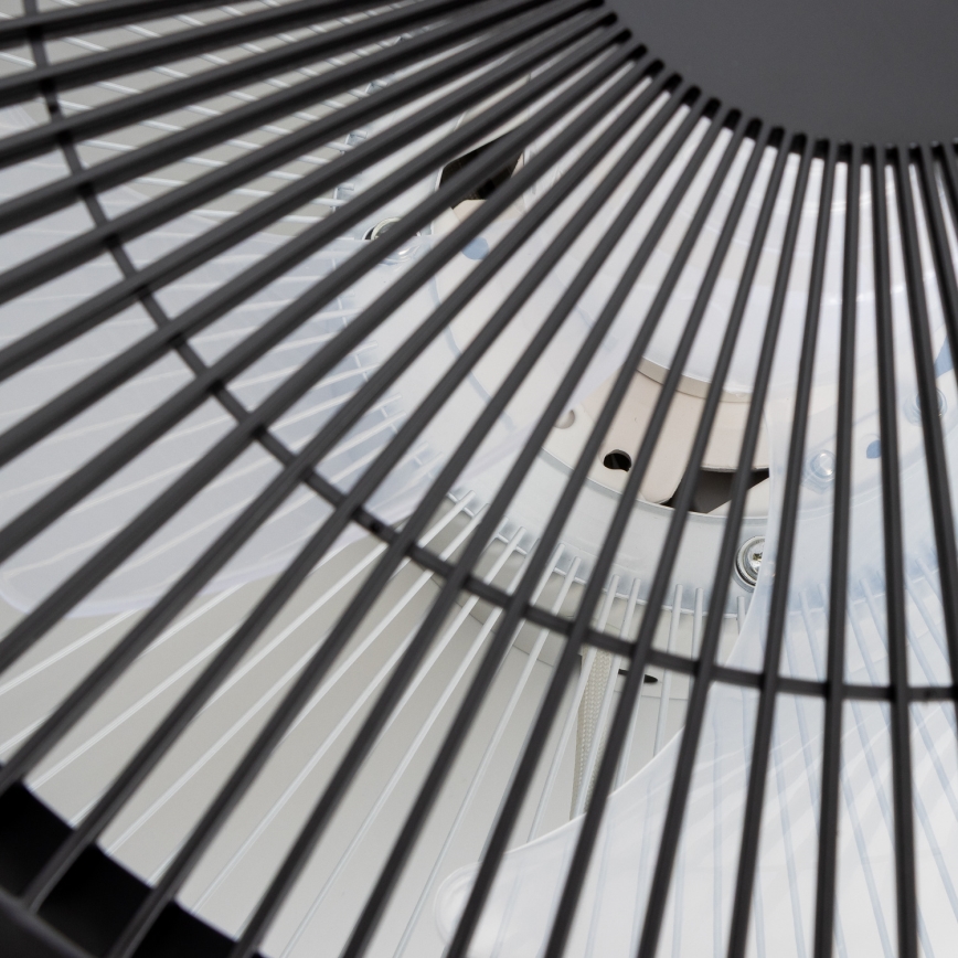 Brilagi - Iluminação LED com regulação e ventoinha AURA LED/38W/230V 3000-6000K preto + controlo remoto