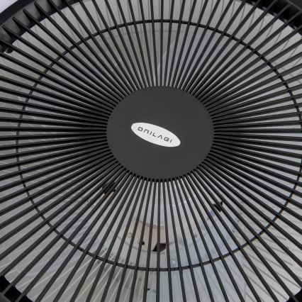 Brilagi - Iluminação LED com regulação e ventoinha AURA LED/38W/230V 3000-6000K preto + controlo remoto