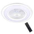 Brilagi - Iluminação LED com regulação e ventoinha RONDA LED/48W/230V 3000-6000K branco + controlo remoto