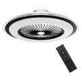 Brilagi - Iluminação LED com regulação e ventoinha RONDA LED/48W/230V 3000-6000K preto + controlo remoto