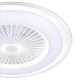 Brilagi - Iluminação de teto LED com regulação e ventoinha RONDA LED/65W/230V 3000-6500K branca + controlo remoto