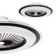 Brilagi - Iluminação de teto LED com regulação e ventoinha RONDA LED/65W/230V 3000-6500K preta + controlo remoto