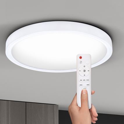 Brilagi - Iluminação de teto LED com regulação ESTELA LED/36W/230V 3000-6500K ø 30 cm branco + comando