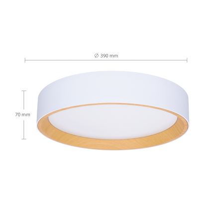 Brilagi - Iluminação de teto LED com regulação LARIOS LED/48W/230V 3000-6500K ø 39 cm branco + comando