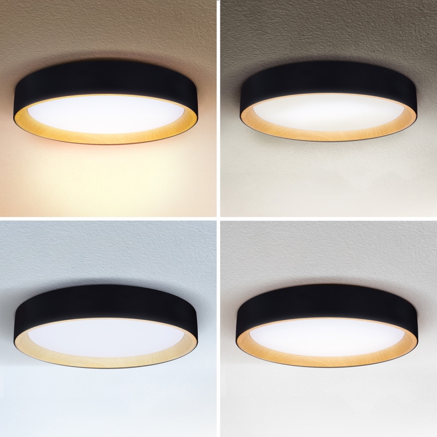 Brilagi - Iluminação de teto LED com regulação LARIOS LED/60W/230V 3000-6500K ø 49 cm preto + comando