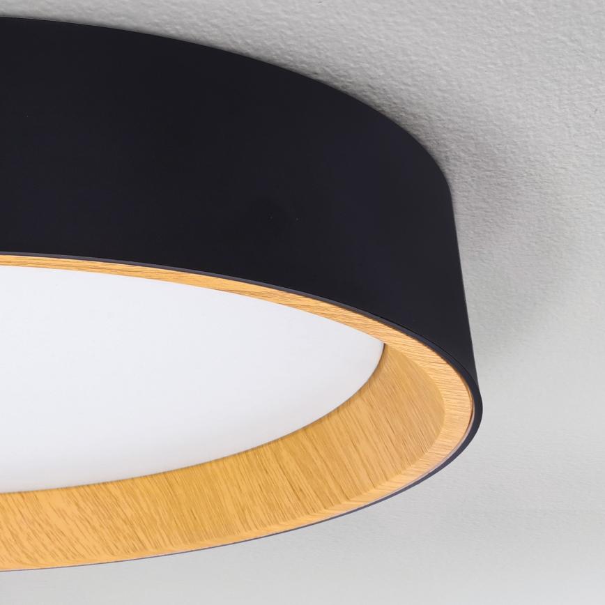 Brilagi - Iluminação de teto LED com regulação LARIOS LED/60W/230V 3000-6500K ø 49 cm preto + comando