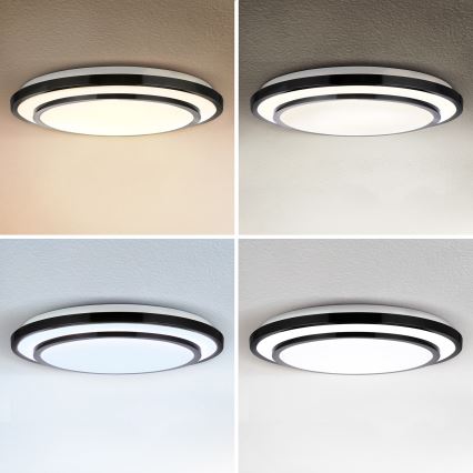 Brilagi - Iluminação de teto LED com regulação LUCIANO LED/48W/230V 3000-6500K ø 39 cm preto + comando