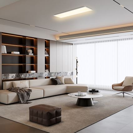 Brilagi - Iluminação de teto LED com regulação SLIMFRAME LED/58W/230V 120x30 cm 3000-6000K branco + comando