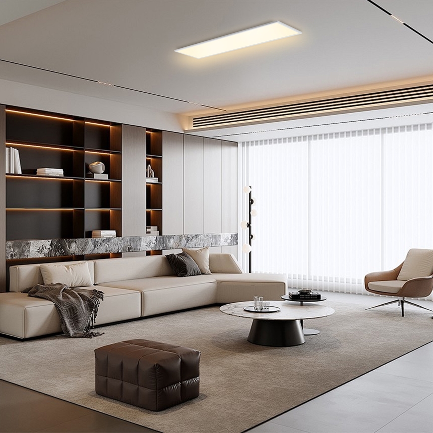 Brilagi - Iluminação de teto LED com regulação SLIMFRAME LED/58W/230V 120x30 cm 3000-6000K branco + comando