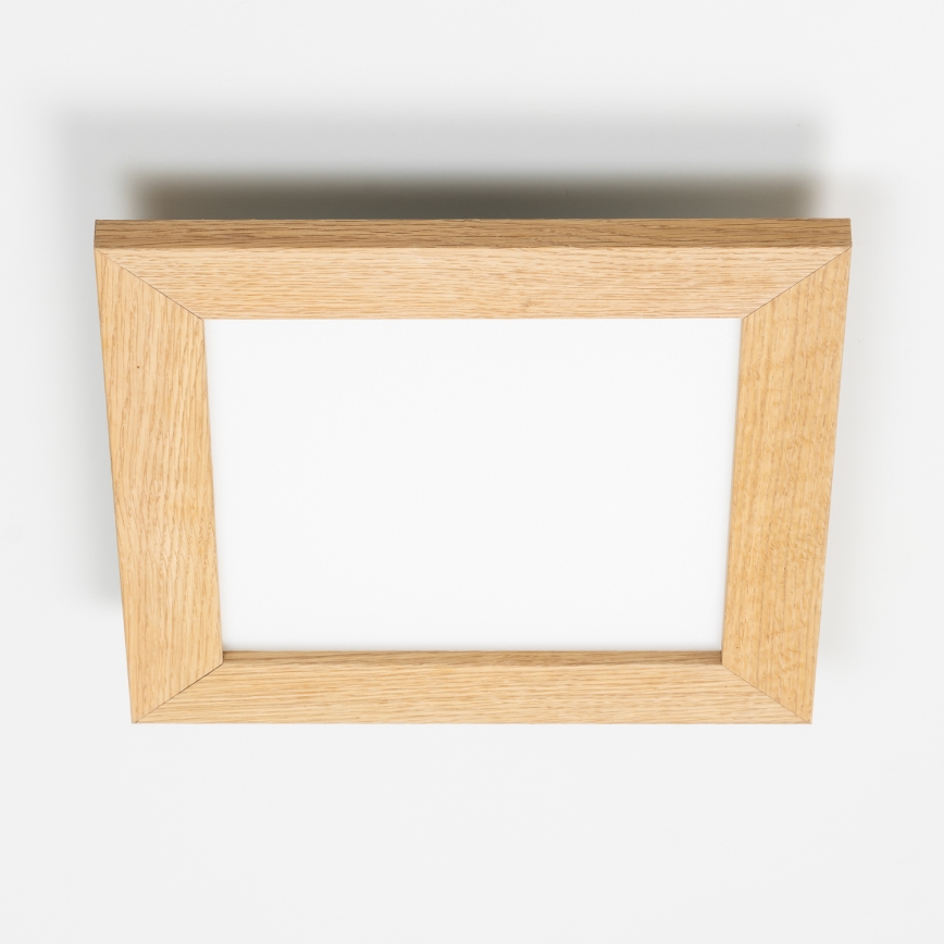 Brilagi - Iluminação de teto LED com regulação SLIMFRAME WOOD LED/25W/230V 34x34 cm 3000-6000K castanho + comando