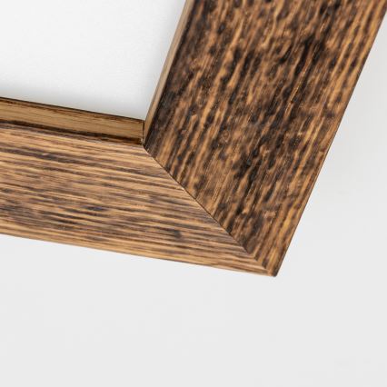 Brilagi - Iluminação de teto LED com regulação SLIMFRAME WOOD LED/25W/230V 34x34 cm 3000-6000K castanho + comando