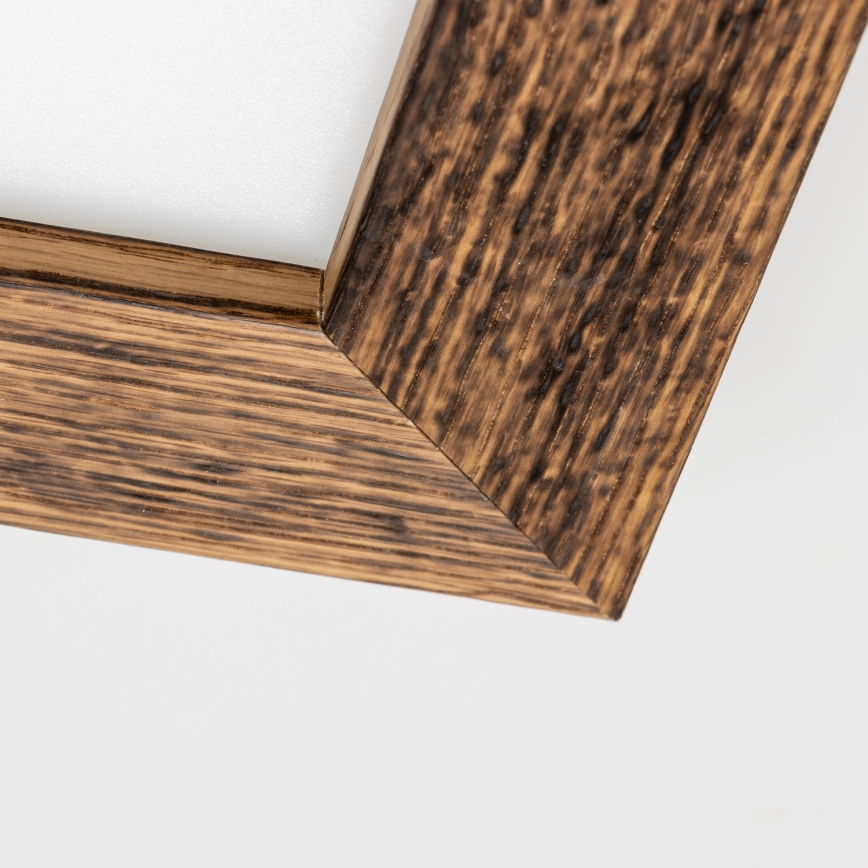 Brilagi - Iluminação de teto LED com regulação SLIMFRAME WOOD LED/25W/230V 34x34 cm 3000-6000K castanho + comando