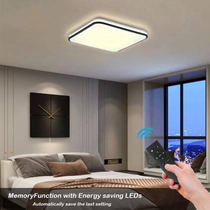Brilagi - Iluminação de teto LED com regulação SMART LED/28W/230V 3000-6000K 40x40 cm Wi-Fi Tuya + comando