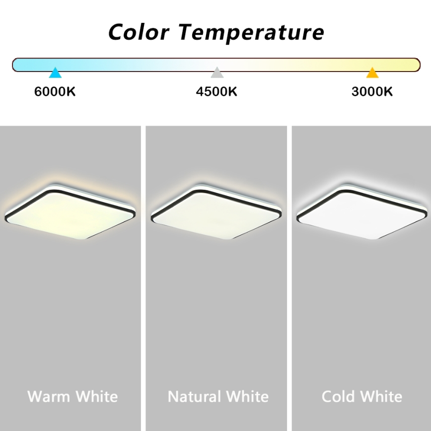 Brilagi - Iluminação de teto LED com regulação SMART LED/28W/230V 3000-6000K 40x40 cm Wi-Fi Tuya + comando