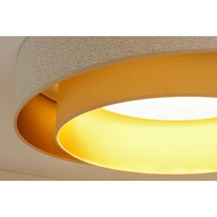 Brilagi - Iluminação de teto LED com regulação VEGAS SHINE LED/24W/230V diâmetro 60 cm 3000/4000/6500K creme/bege + comando