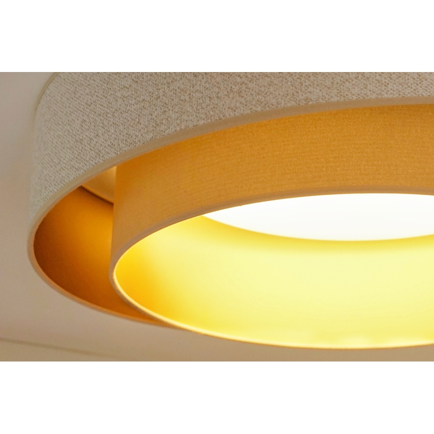 Brilagi - Iluminação de teto LED com regulação VEGAS SHINE LED/24W/230V diâmetro 60 cm 3000/4000/6500K creme/bege + comando