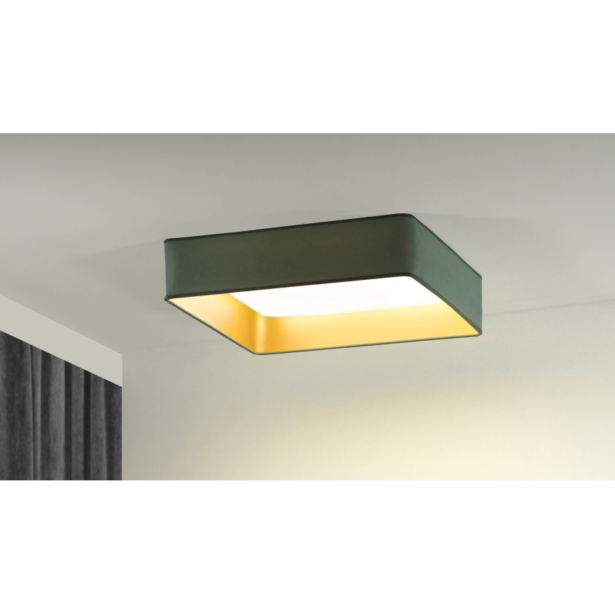 Brilagi - Iluminação de teto LED com regulação VELVET SQUARE LED/24W/230V 3000/4000/6500K + controlo remoto menta