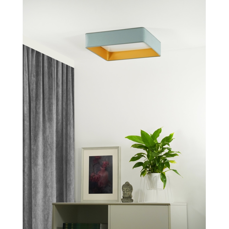 Brilagi - Iluminação de teto LED com regulação VELVET SQUARE LED/24W/230V 3000/4000/6500K + controlo remoto menta
