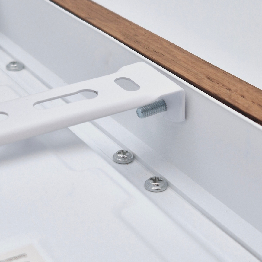 Brilagi - Iluminação de teto para casa de banho LED com regulação WOODY FRAME LED/24W/230V carvalho cereja 30x30 cm 3000-6000K IP44 + comando