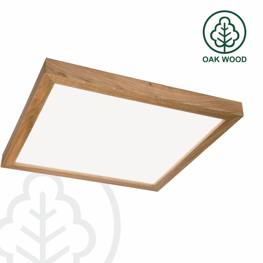 Brilagi - Iluminação de teto para casa de banho LED com regulação WOODY FRAME LED/50W/230V carvalho 60x60 cm 3000-6000K IP44 + comando